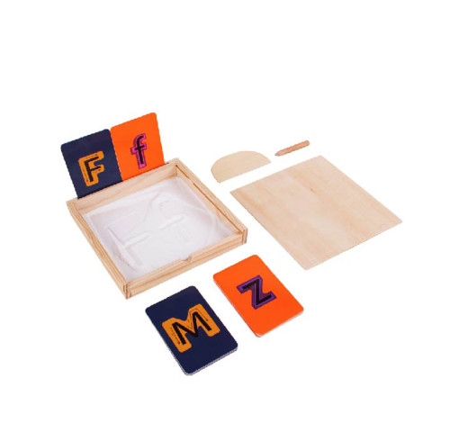 Sand Writing Tray Set, Educational Toy, Customizable Design, Wooden Craft
