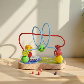 Bead Maze | Colorful Vehicle Design | Wooden, Hand-Eye Coordination | Custom