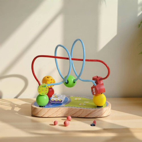 Bead Maze | Colorful Vehicle Design | Wooden, Hand-Eye Coordination | Indoor Play, Toddler Learning | Custom