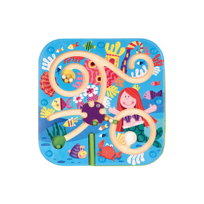 Magnetic Maze | Pirate & Mermaid | Wooden, Motor Skills Development | Indoor Play, Toddler Education | Custom Themes/Colors