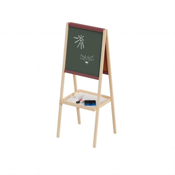Chalk Board for Kids | Double-Sided Chalk & Whiteboard | Wooden | Classroom Home | Custom
