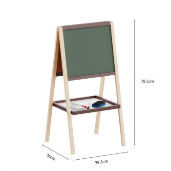 Chalk Board for Kids | Double-Sided Chalk & Whiteboard | Wooden | Classroom Home | Custom