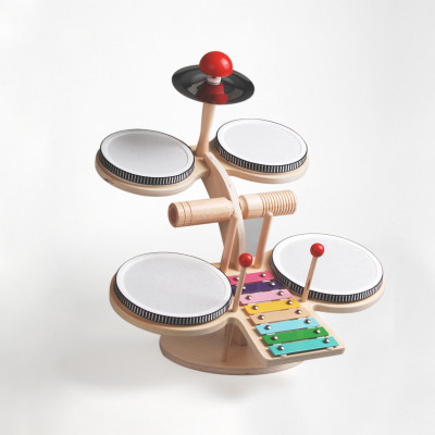 Wooden Drum Set | Drums, Xylophone, Cymbals | Wood, Music & Coordination | Indoor Play, Music Education | Custom Colors/Designs