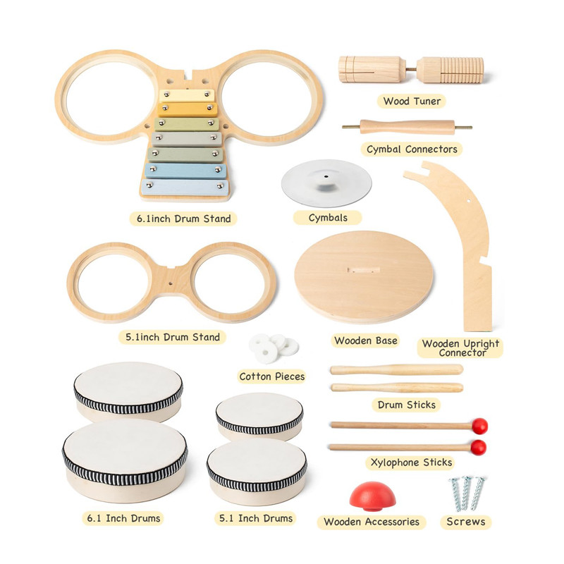 Wooden Drum Set