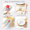 Wooden Toy Drum Set | Music Station | Solid Wood | Early Music Education for Kids | OEM Custom