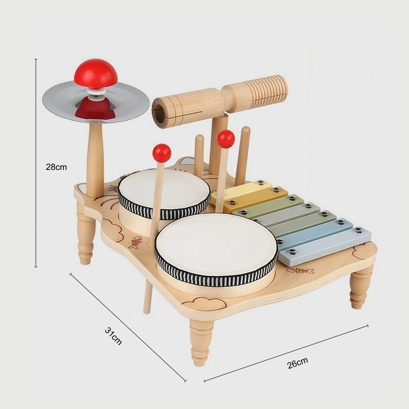 Wooden Drum Set