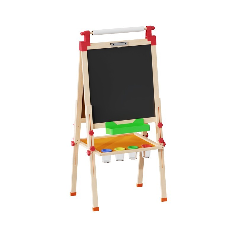 Children's art easel with paper roll