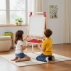 Children's Art Easel | Chalkboard, Whiteboard, Paper Roll Holder | Wood Adjustable Height, Custom
