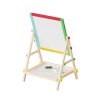 Children's Art Easel | Chalkboard, Whiteboard, Paper Roll Holder | Wood Adjustable Height, Custom