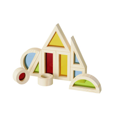 FORESTOY Rainbow Blocks | Eco-friendly | Wood building | Indoor play, education | Custom colors