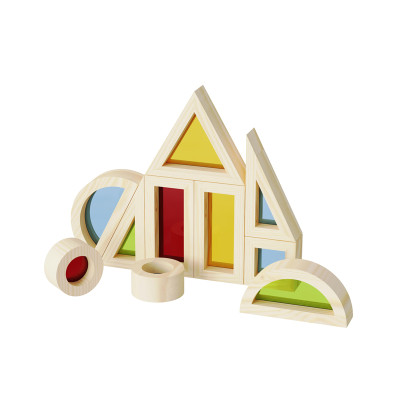 FORESTOY Rainbow Blocks | Eco-friendly | Wood building | Indoor play, education | Custom colors