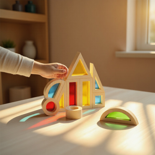 FORESTOY Rainbow Blocks | Eco-friendly | Wood building | Indoor play, education | Custom colors