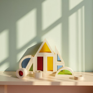 FORESTOY Rainbow Blocks | Eco-friendly | Wood building | Indoor play, education | Custom colors