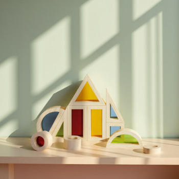 FORESTOY Rainbow Blocks | Eco-friendly | Wood building | Indoor play, education | Custom colors