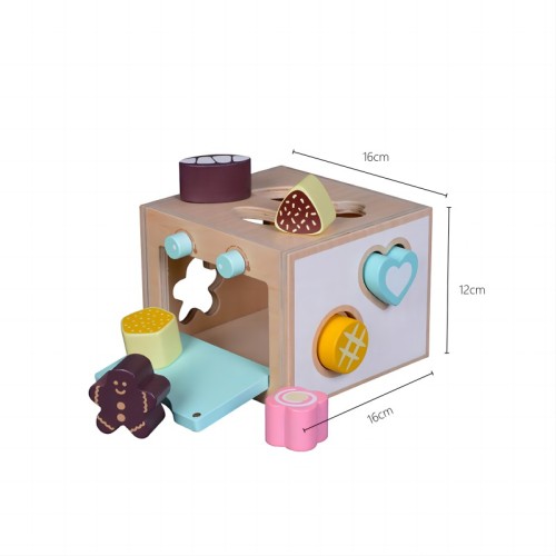 FORESTOY Shape Sorting Cube | Eco-friendly, Engaging | Wood learning | Kids play, education | Custom shapes