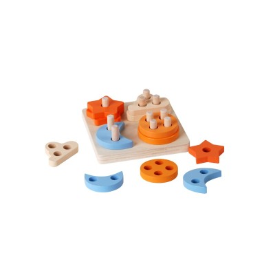 Wood Shape Sorter| Educational Toy| Colorful Design| Customizable Play Set
