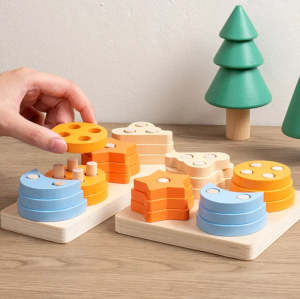 Early Learning Centre Wooden Shape Sorter | Educational Toy Wooden | Colorful Design | Customizable Montessori Puzzles