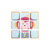 Festive Wood Block Puzzles | Assembles Fun Monkey & Cat Shapes | Natural Wood Eco-Friendly Paint Interactive Fit | Children’s Play Educational Settings | B2B Customization