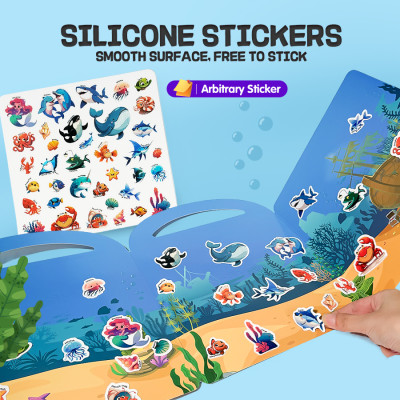 Reusable Activity Book Sticker for Kids | 5 Themes Activity Set | Orchard & Animals OEM ODM