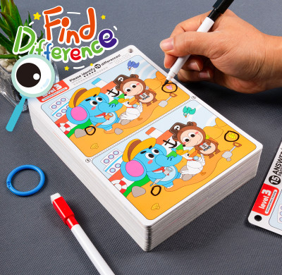 Find the Difference Game Cards | 3 Difficulty Levels | Visual Learning & Focus Training for Kids OEM