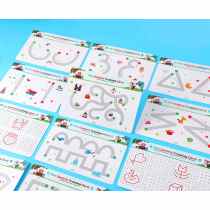 Line Drawing | Control Pen Training | (Cardboard, 21cm x 14cm, Reusable) | Learning | Customizable