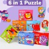 6 in 1 Puzzle | Large Chunk Design | Cardboard | Cognitive Development/Family Fun | Customizable