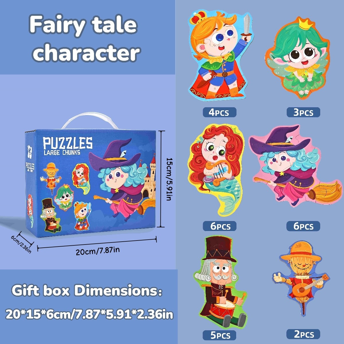 6 in 1 Puzzle with large chunks
