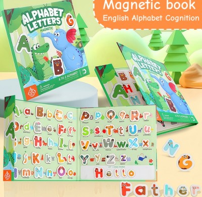 Alphabet Letters Magnetic Book | Educational Toy | Wooden, 26 letters | Kids Learning| Custom