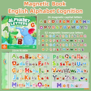 Alphabet Letters Magnetic Book | Educational Toy | Wooden, 26 letters | Kids Learning| Custom