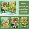 Puzzles Leveled Animal World | Educational Puzzle | Wooden| Kids Play | Custom