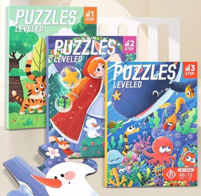 Puzzles Leveled Animal World | Educational Puzzle | Wooden| Kids Play | Custom