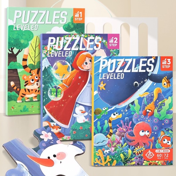 Puzzles Leveled Animal World | Educational Puzzle | Wooden| Kids Play | Custom