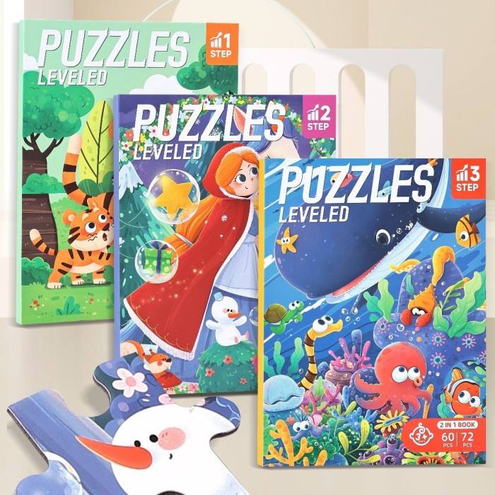 Puzzles Leveled Animal World | Educational Puzzle | Wooden| Kids Play | Custom