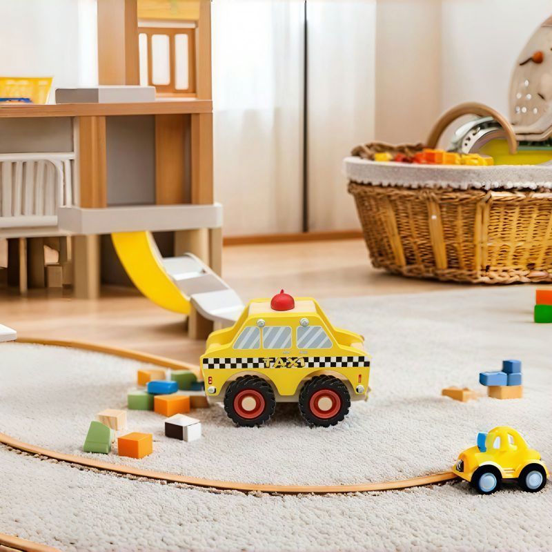 Wooden Taxi Toy