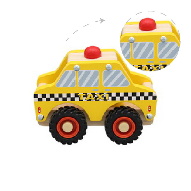 Wooden Taxi Toy