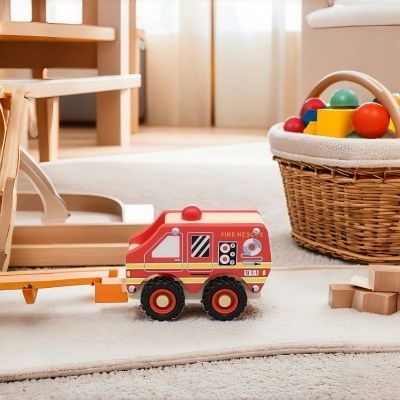 Wooden Fire Rescue Truck | Heroic Play | Wood, Detailed Design | Emergency Role-Play | Custom