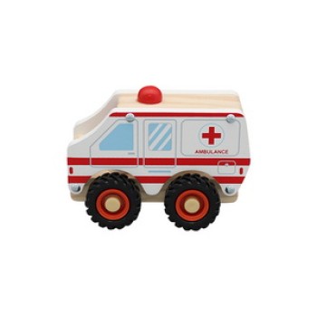 Wooden Ambulance Toy | Rescue Play | Wood, Detailed Features | Kids' Emergency Fun | Custom