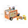 Wooden Circus Wagon Toy | Interactive Fun | Wood, Removable Figures | Kids' Creative Play | Custom