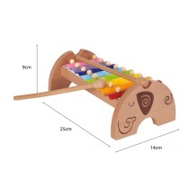 Wooden Xylophone | Colorful Musical Toy | (Wood, 8 Notes) | Toddler Learning & Play | OEM