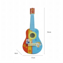 Cartoon Wooden Ukulele | Musical Toy | (Wood, 21 inches, 4 Strings) | Toddler Learning & Play | OEM