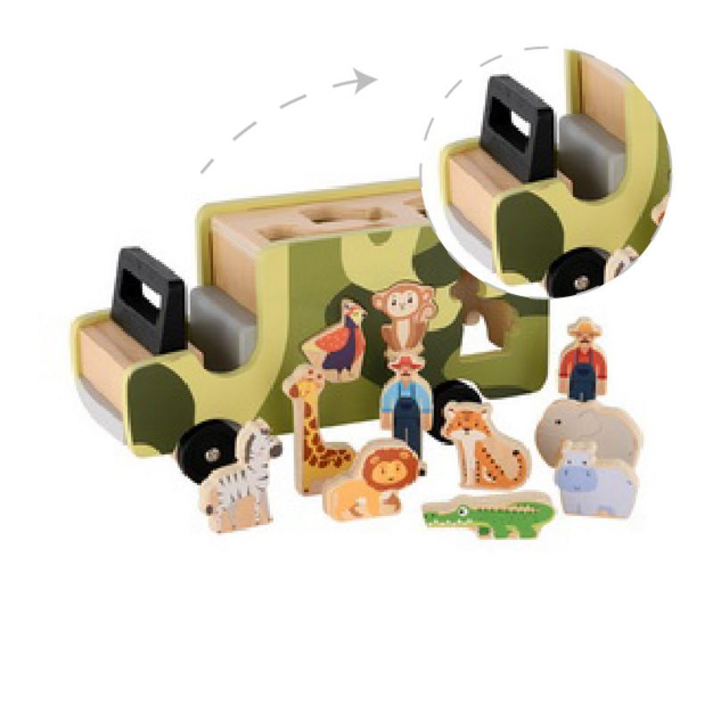 Wooden Safari Shape Sorter Truck