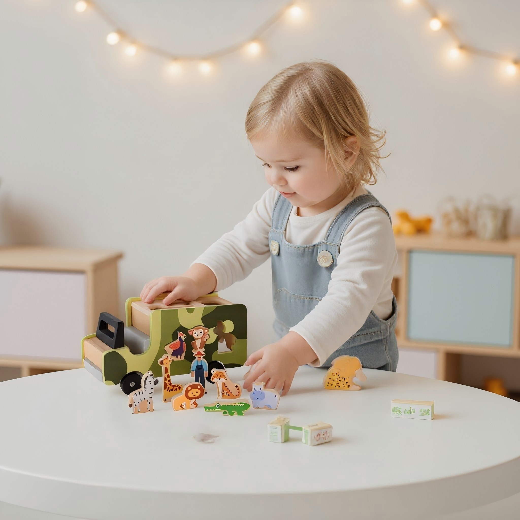 Wooden Safari Shape Sorter Truck