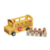 Wooden School Bus Toy | Educational Pull-Along Vehicle | Wood, Wheeled Play | Toddler Learning| OEM