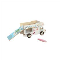 Wooden Family Fun Camper Van | Colorful Adventure Toy | Wood, Opening Doors| Toddler Play | OEM