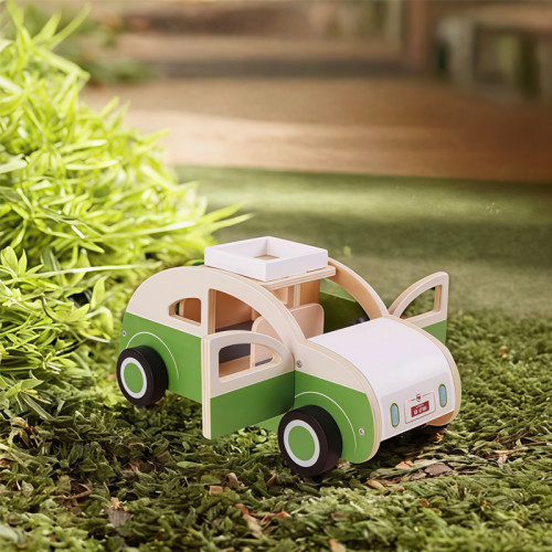 Wooden Toy Car | Smooth-Edge Design | Solid Wood | Pretend Play, Kids Gift | OEM Custom