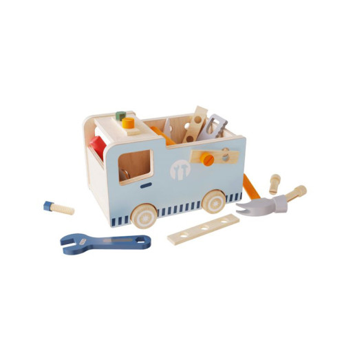 Wooden Tool Truck Toy | Multi-Function Playset | Solid Wood | STEM Learning, Kids Gift | OEM Custom