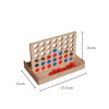 Wooden 4-In-A-Row Wooden Connect Four Game | Classic Strategy Toy | Wood 2-Player Drop | OEM