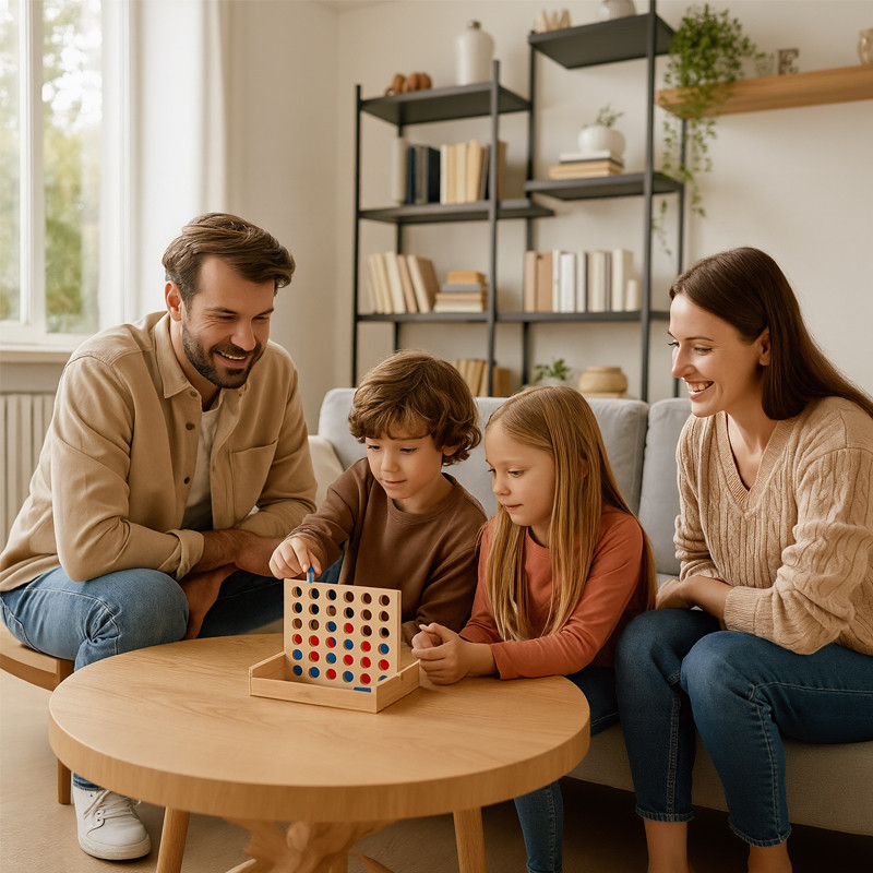 Wooden Connect Four Game