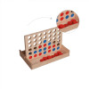 Wooden 4-In-A-Row Wooden Connect Four Game | Classic Strategy Toy | Wood 2-Player Drop | OEM