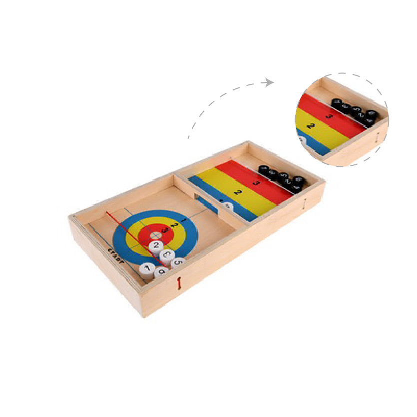 Wooden 2-in-1 Target Shuffleboard